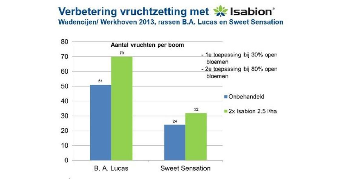 Verbetering vruchtzetting Isabion