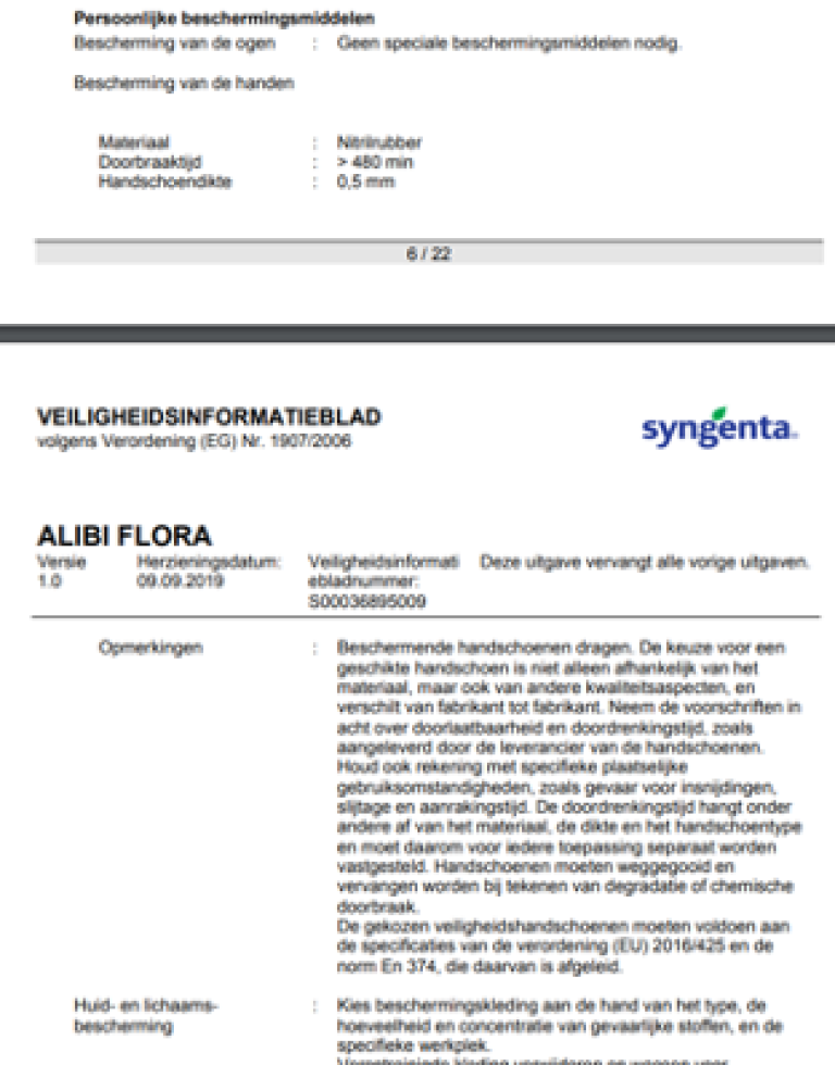 Etiket veiligheid